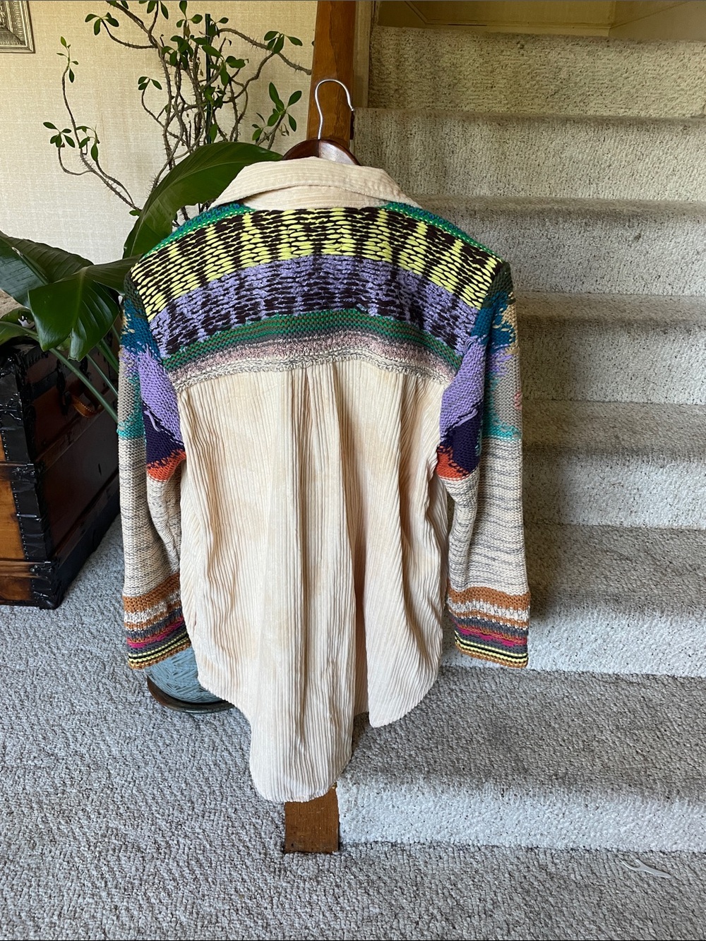 Pilcro Anthropologie Easy Going Cream Corduroy Jacket 100% cotton Small - Picture 6 of 12